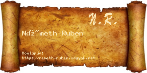 Németh Ruben névjegykártya